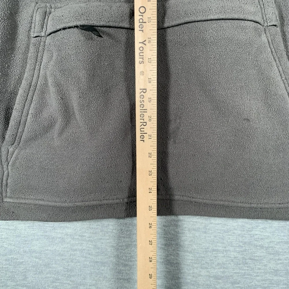 The North Face Hoodie Mens XL Gray 1/4 Zip Fleece Kangaroo Pocket Logo Pullover